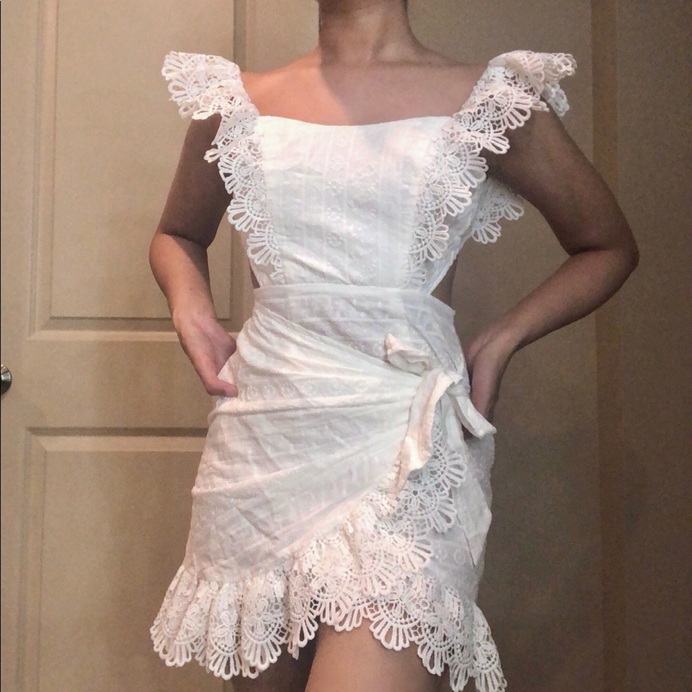 Mini white dress - Picture 4 of 5